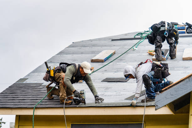 Professional Gutter Installation technician working in Mc Adenville, NC